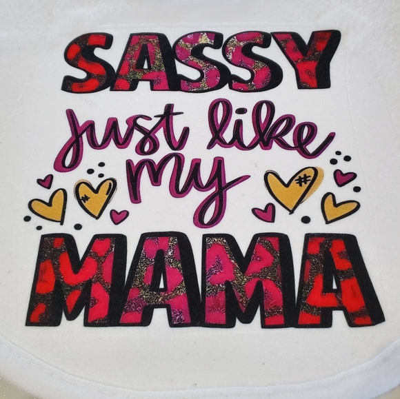 SASSY just like my MAMA Funny Baby Bib - Picture 2 of 10